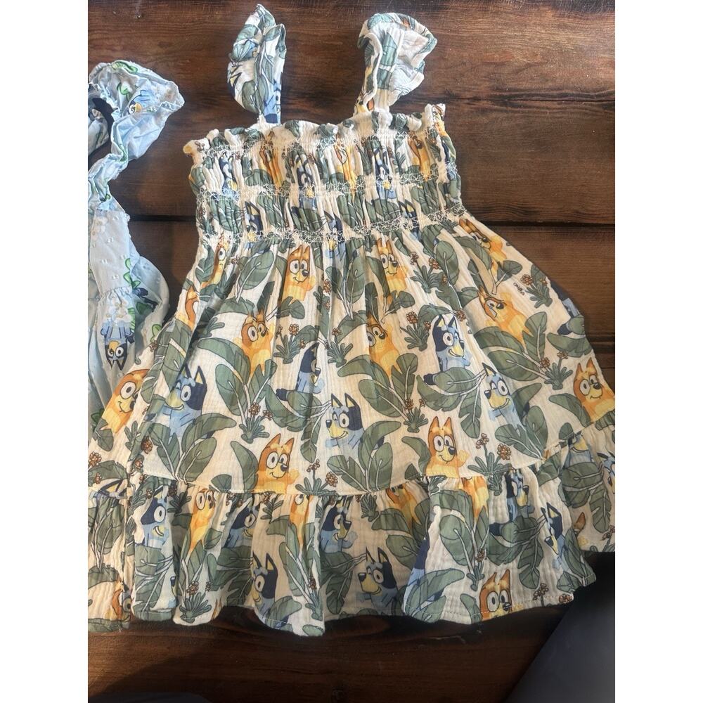 Bluey toddler sz 2T Dress LOT of 3 Gauzey, Flutter Sleeve, Princess dress twirl - Picture 2 of 11